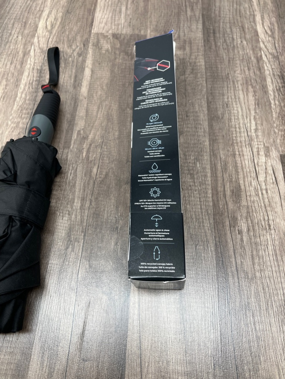 ShedRain WindPro Compact Black Umbrella - Picture 7 of 7